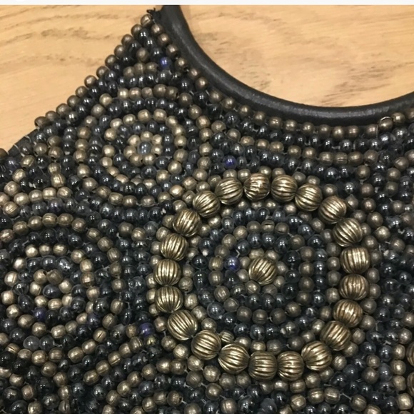 Coldwater Creek Evening Purse Black Embellished Faux Leather - Picture 3 of 11